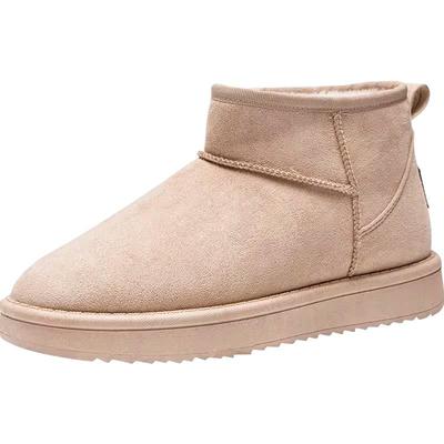 人本冬季加绒短筒雪地靴