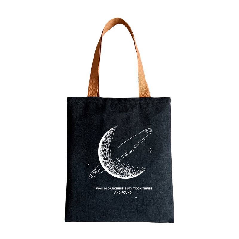 日系高品质星空印花帆布包手提袋