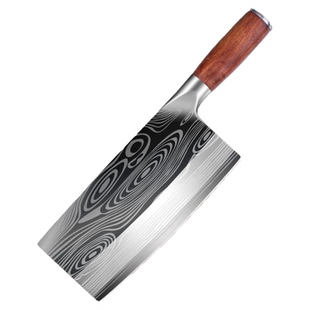 德国菜刀家用大马士革纹斩切刀厨师专用切片斩骨刀锋利厨房刀商用