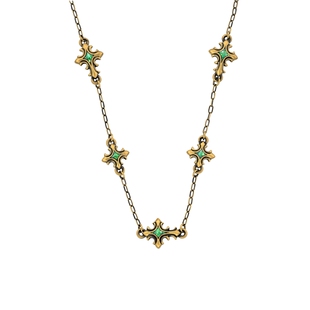 MONOLOGUE独白链金主义复古黄金鸢尾花项链MR1808送女情人节礼物