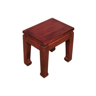 实木小凳子换鞋凳家用板凳40高红木色矮凳中式老榆木方凳榫卯整装