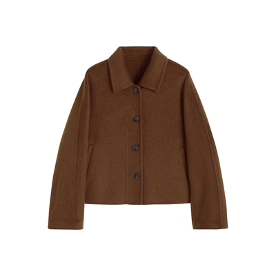 【雅格狮丹】骆驼绒大衣毛呢外套