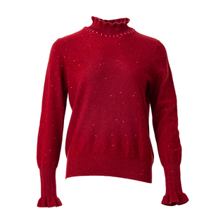 贝特如针织衫中老年冬季妈妈装优雅羊毛衫气质淑女保暖打底衫ES