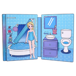 艾莎公主安静书新款免裁剪女孩爱莎换装女童儿童玩具手工diy材料