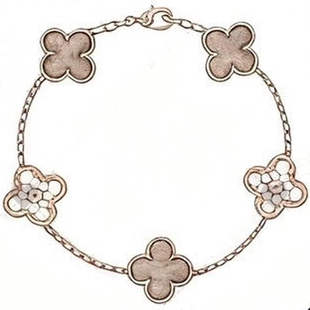 紫髓四叶草五花女手链项链女款轻奢高级感礼物送女友高版本不掉色