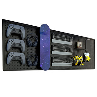 电竞圆孔洞洞板加厚置物架货架不锈钢多功能收纳挂墙板饰品五金