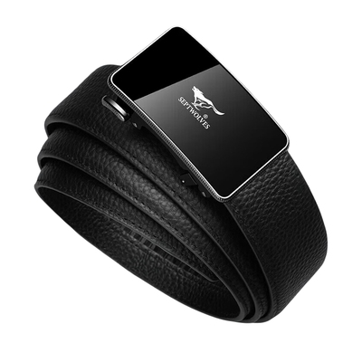 男士牛皮自动扣内穿腰带礼盒装