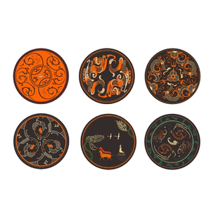 楚文化元素伴手礼陶瓷茶杯垫防烫防滑精致原创茶具旅游纪念品礼品