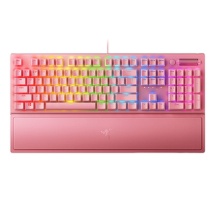 Razer雷蛇黑寡妇蜘蛛V3粉晶粉色游戏电竞RGB背光USB有线机械键盘