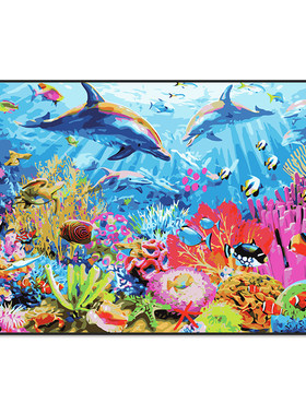 觅彩油画布花卉手绘数字油画