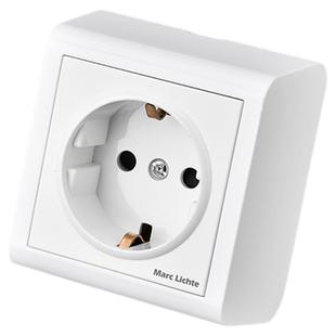 M80型小明装欧标德法式俄规插座面板16A欧标2位单双开关明线插座