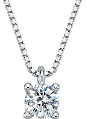 周六福几何项链女S925银链坠高级感轻奢小众送女友本命年礼物