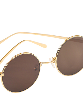 复古圆形太阳镜东海水晶石头眼镜