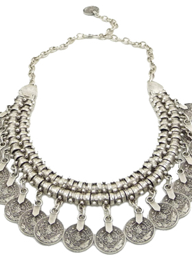 波西米亚复古钱币项链