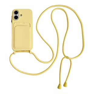 斜挎带挂绳适用iPhone17promax手机壳卡包一体苹果14plus连卡套13pro背带12pmax挂脖吊绳11插卡款16卡15带绳