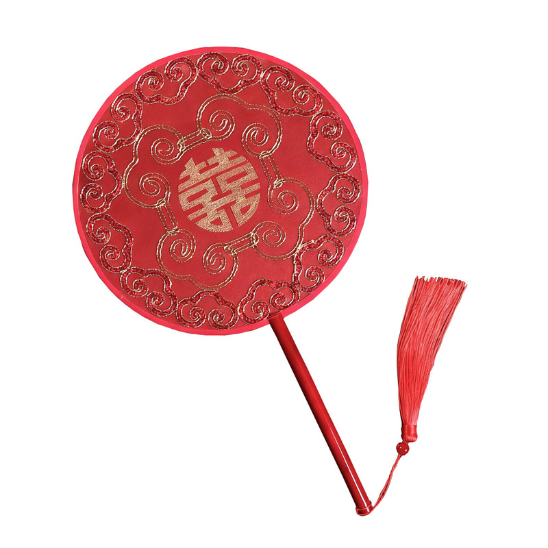 中式婚礼红色喜扇中国风古典旗袍