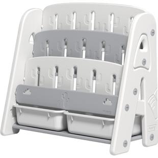 【下拉详情领优惠】曼龙儿童书架绘本架储物二合一玩具收纳柜