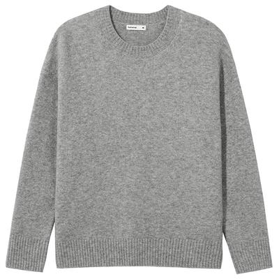 热风2025年女士慵懒圆领针织衫