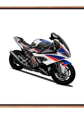 宝马s1000bmw机车周边装饰画