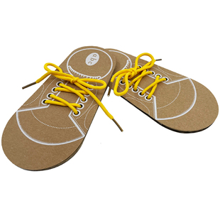 幼儿园区角玩具活动生活区益智区域自制学系鞋带鞋子穿线教具材料