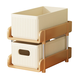 桌面收纳盒办公室抽屉式茶包分层架餐桌上零食置物架玄关整理神器