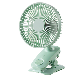 索伯 小风扇夹扇USB迷你电风扇充电风扇宝宝学生宿舍摇头静音办公室桌上吹辅食婴儿BB风扇