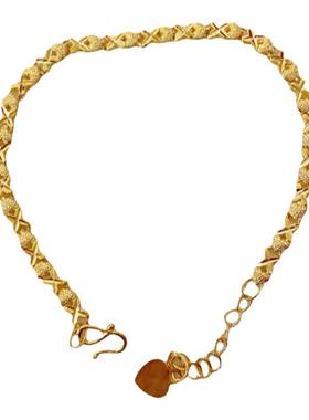 女黄铜黄铜镀金时尚久不掉色手链