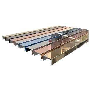 304不锈钢装饰线条装饰条金属哑光天花板吊顶电视背景墙黑钢U型槽