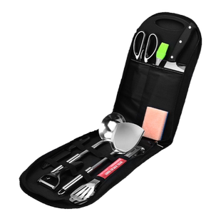 户外刀具套装便携餐具厨房切菜刀菜板露营装备野炊厨具全套收纳包