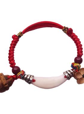 宝宝婴儿童狗牙手链桃篮木手链