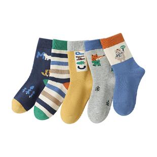 六指鼠儿童袜子男童加长版春秋儿童春秋袜子中高筒足球运动袜子