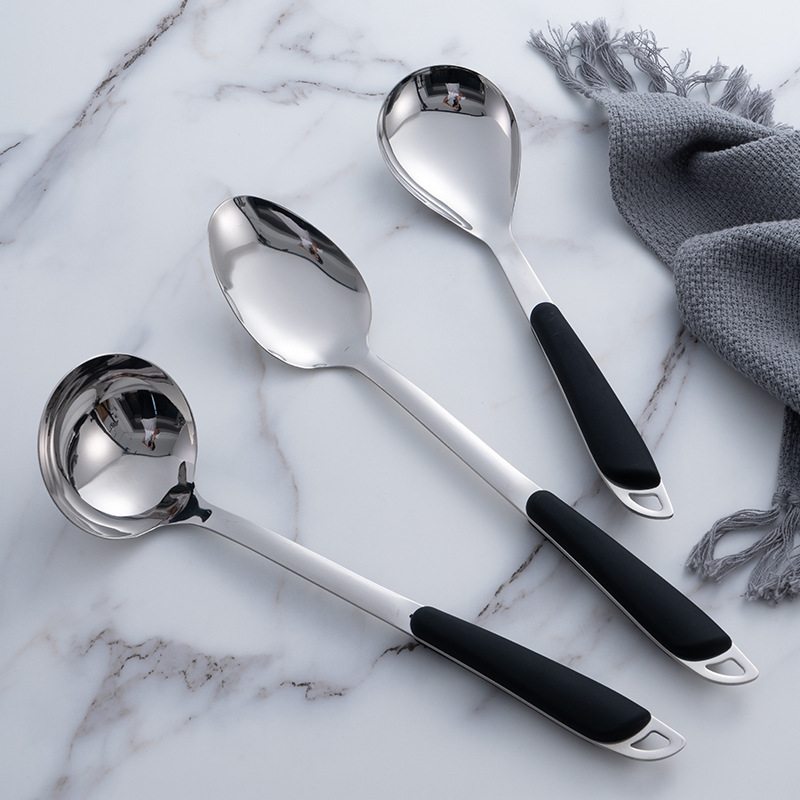 新款不锈钢厨具套装炒菜铲大锅铲长柄饭加厚漏勺勺大现货汤勺家用