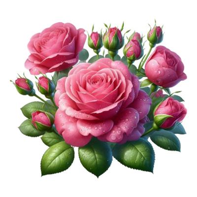 立体玫瑰花自粘贴画防水自粘