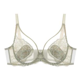 爱幕性感内衣女士超薄款大胸显小套装聚拢全罩杯收副乳文胸女夏天