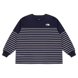 北面UE设计师款长袖条纹T恤男纯棉休闲户外新款TheNorthFace|8F4F