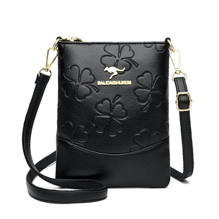 大牌正品真牛皮手机包2026新款时尚斜挎女士小包包竖款零钱包软皮