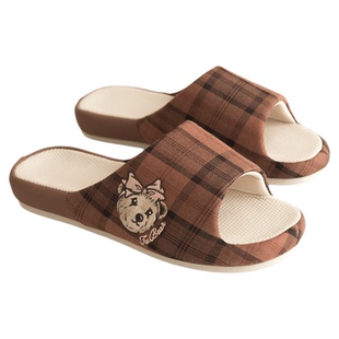 TeenieWeenie小熊居家室内拖鞋成人男女情侣透气防滑四季棉麻鞋子