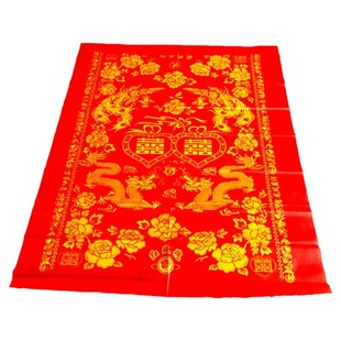 新年民俗活动薄款杭州丝绸被面红白喜事回礼社火披红披肩老被面子