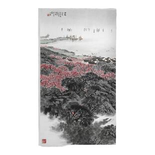 近代 宋文治江南三月图 仿古彩绘风景山水国画高清宣纸微喷装饰画