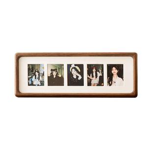 拍立得3寸宫格实木相框定制diy照片情侣周年摆台展示宝宝相片纪念