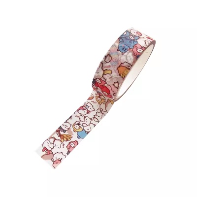 福利!基础图案彩色少女心格子独角兽手帐胶带整卷ins盐系手账贴纸