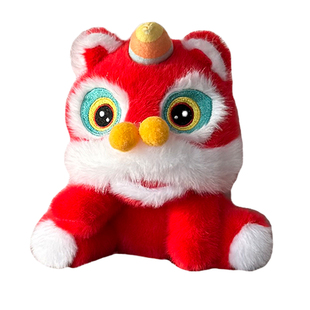 新年醒狮节日玩偶毛绒玩具吉祥物公仔安抚娃娃客厅装饰挂件小礼物