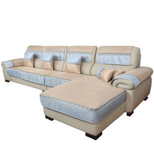 冬季四季通用冰丝垫真皮沙发专用凉席凉垫沙发垫套罩新款2025全包