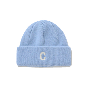 COVERNAT韩国帽子男女秋冬保暖毛线帽百搭针织帽潮流蓝色休闲帽