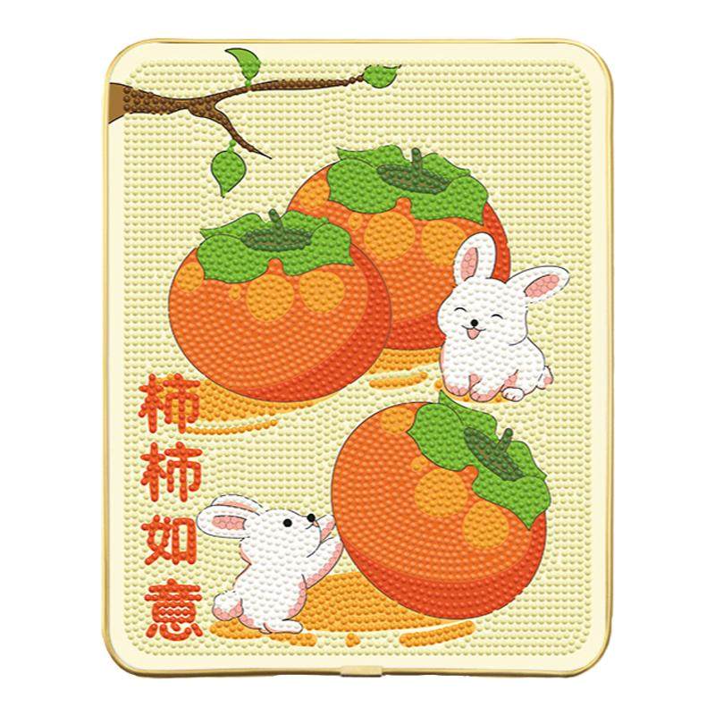 DC蒂彩柿柿如意钻石贴画摆台带框一套2025新款5满钻手工diy十字绣
