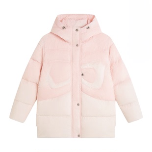 巴拉巴拉儿童羽绒服小童宝宝中长外套秋冬季新款童装女童洋气加厚