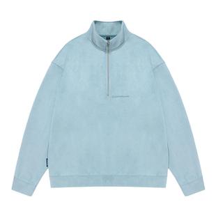 BJHG不计后果半拉链POLO衫卫衣男款冬季保暖长袖T恤情侣装卫衣女