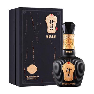珍酒53度黑金珍三十单瓶酱香白酒
