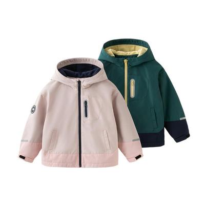 戴维贝拉男童三防外套女童透湿上衣儿童冲锋衣女秋季新款童装秋装