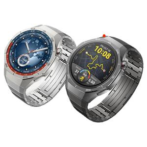 适用华为gt5pro手表带GT5专用头watch5弧形按压无缝全钛表带watchgt5pro运动智能腕表GT3金属男pro非钛合金链